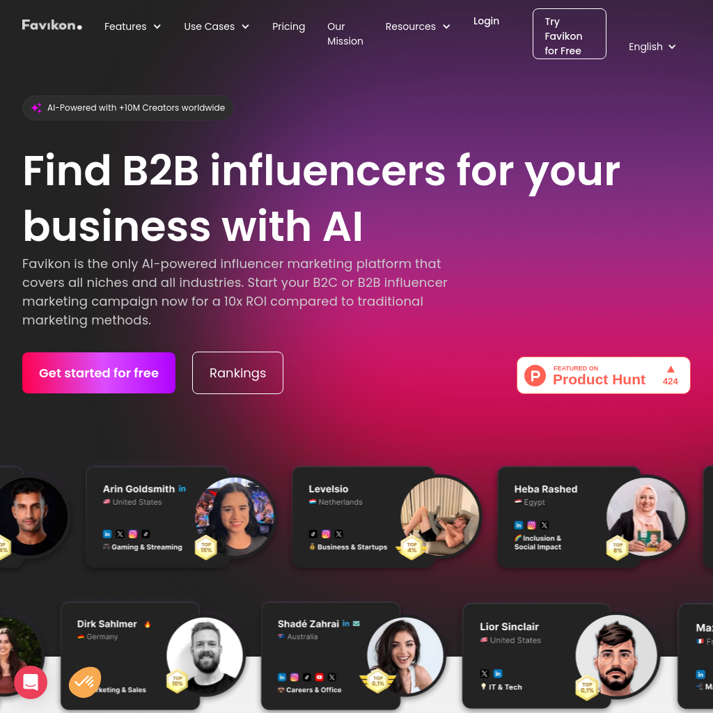 Favikon | The B2B influencer marketing platform