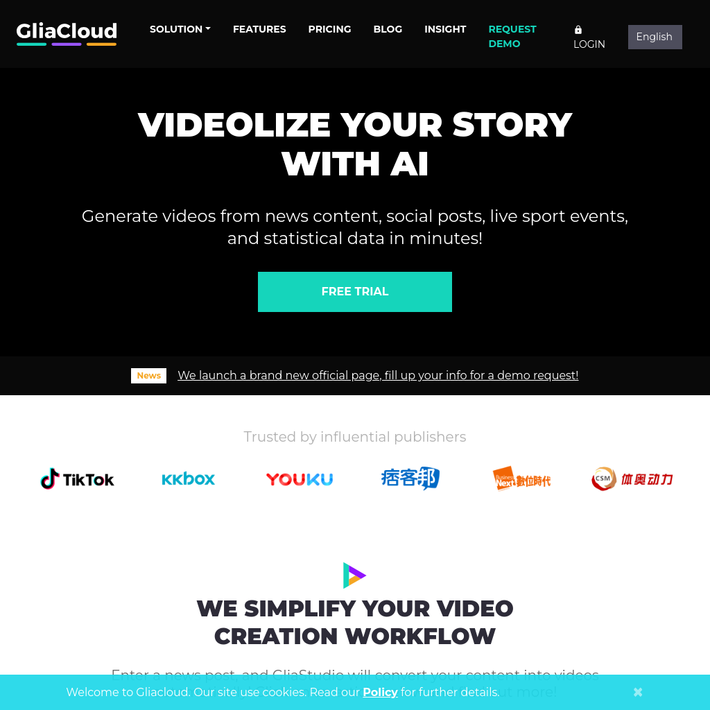 GliaStudio | VIDEOLIZE YOUR STORY WITH AI