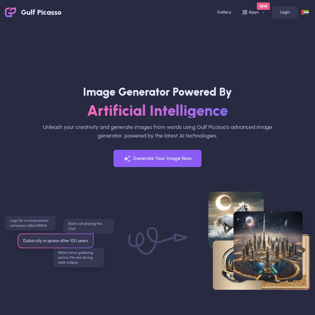 Gulf Picasso | بيكاسو الخليج - A free AI-powered tool for creating images and avatars