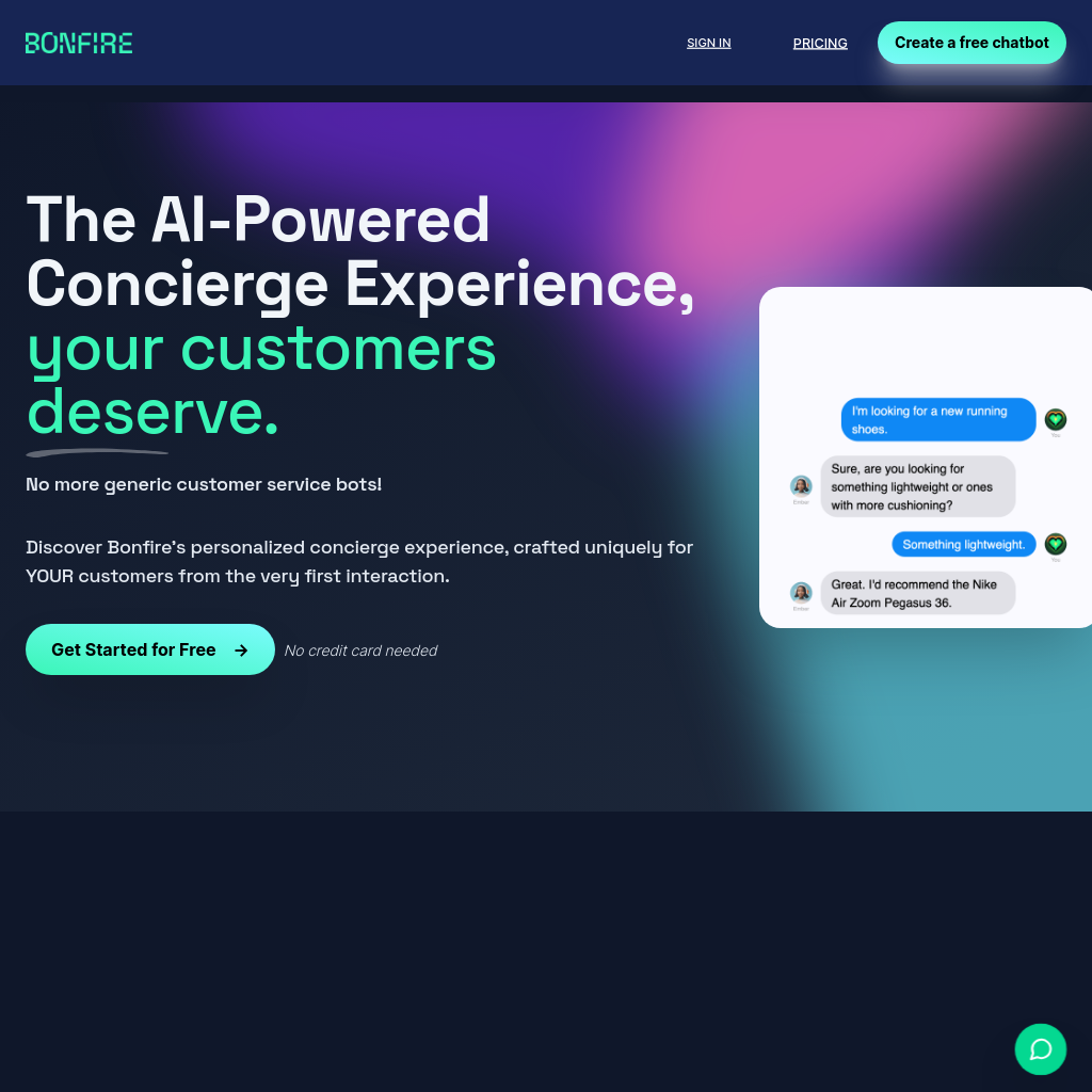 Bonfire | Custom AI Chatbots trained on your data