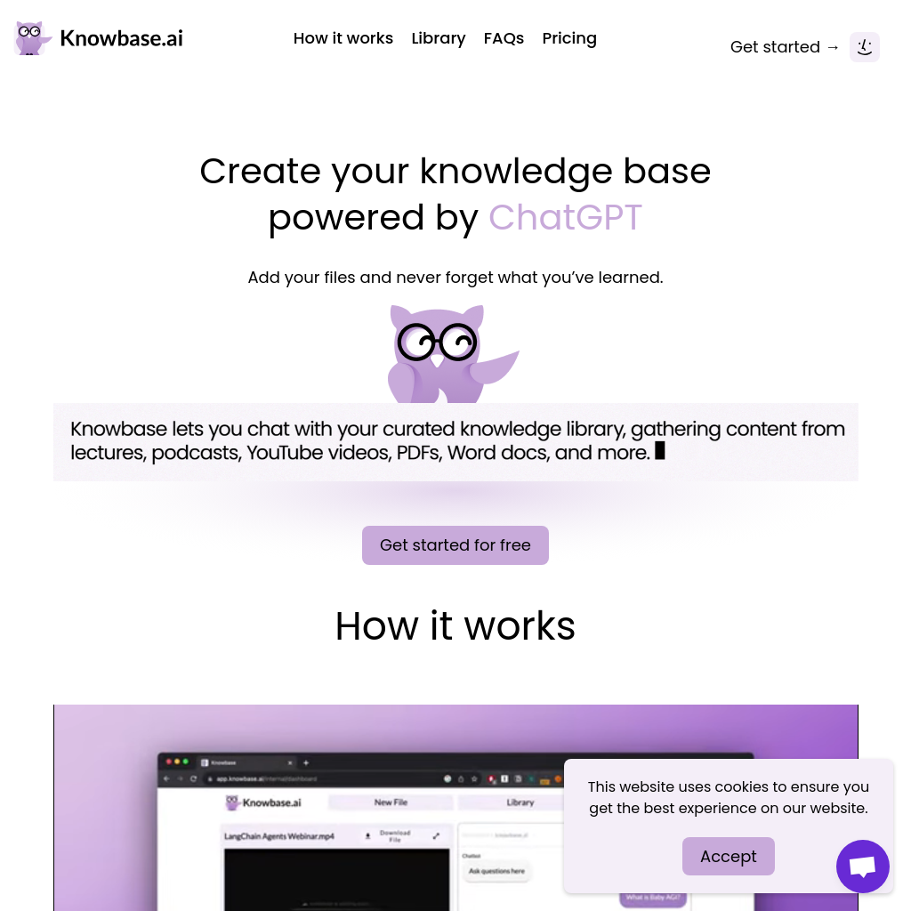 Knowbase.ai - Store and chat with your knowledge base