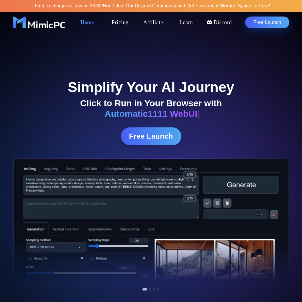 MimicPC - Run Useful AI Apps in your browser instantly