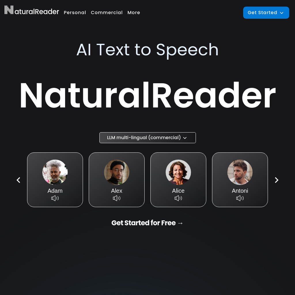 AI Voices - NaturalReader Home