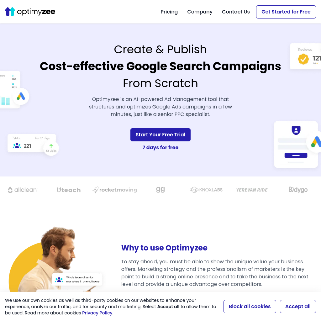 Ad Management tool for Google Ads campaigns - Optimyzee