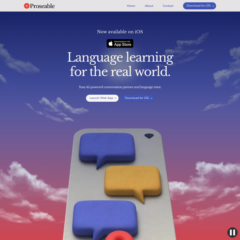 Proseable | Language Learning for the Real World | Now Available on iOS