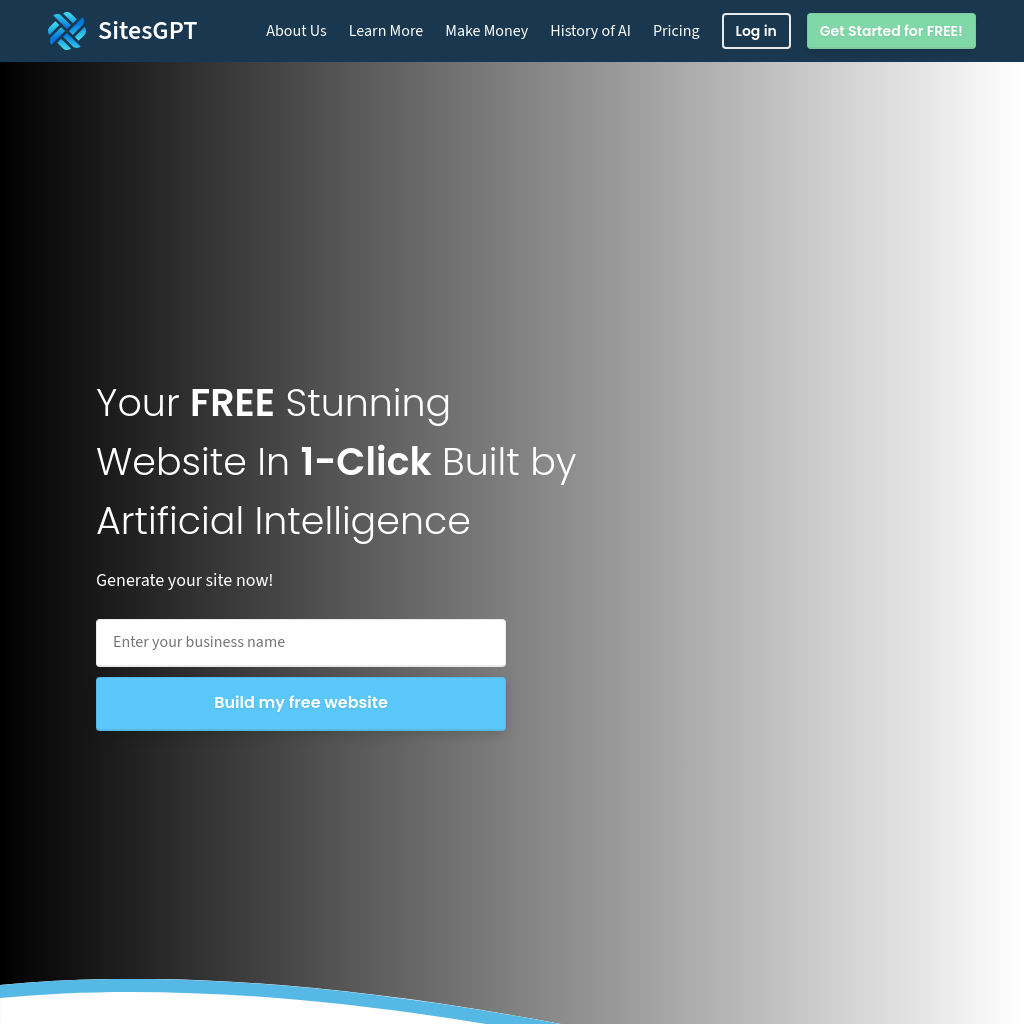 AI Website Builder | GPT Site Creator & Generator | SitesGPT