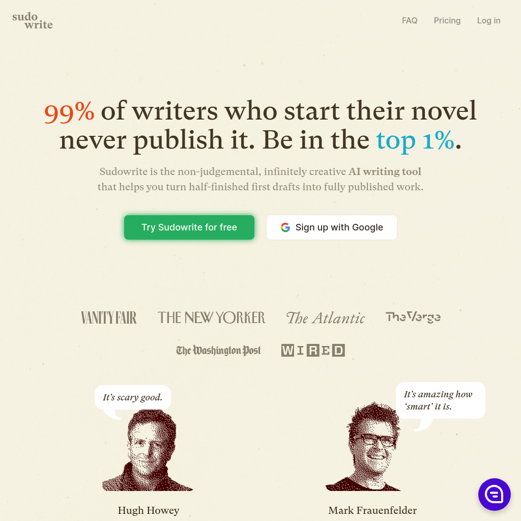 Sudowrite - Best AI Writing Partner for Fiction