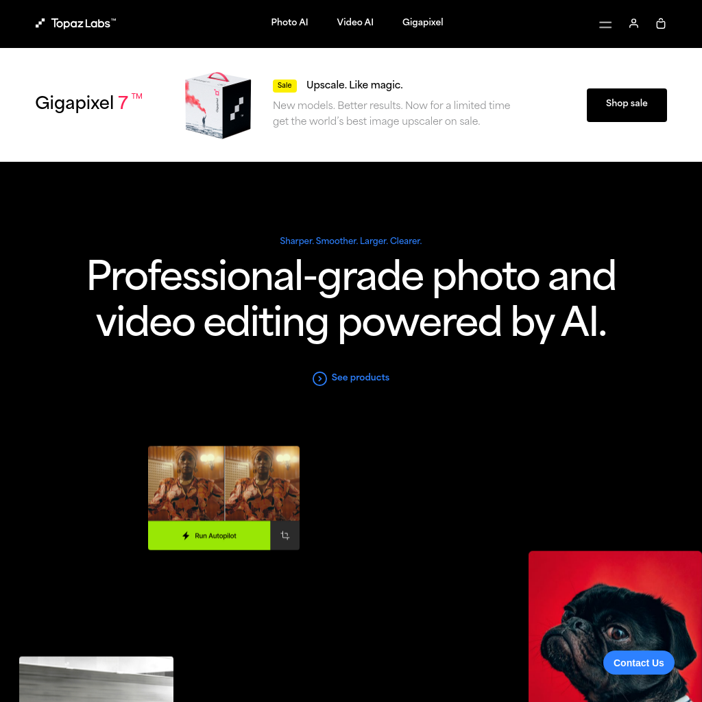 Topaz Labs | Professional-grade photo and video editing powered by AI.