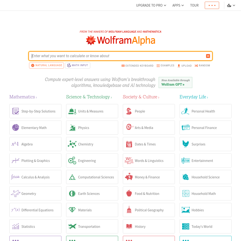 Wolfram|Alpha: Computational Intelligence