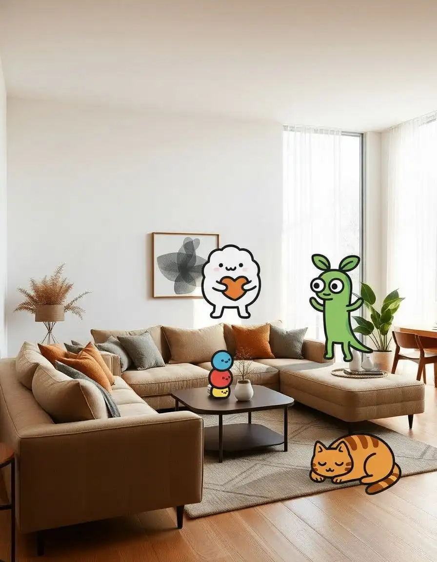 Mixed reality gallery image prompt example